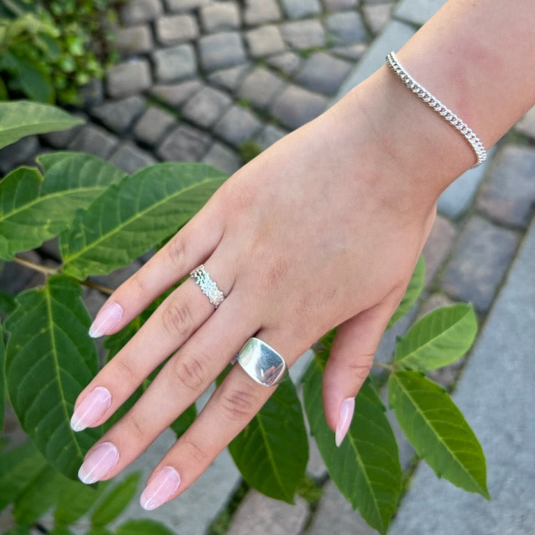 Find Armbånd, panser facet kæde, sterlingsølv, 16-19 cm/3,5 mm hos Beadhouse til altid hurtig levering