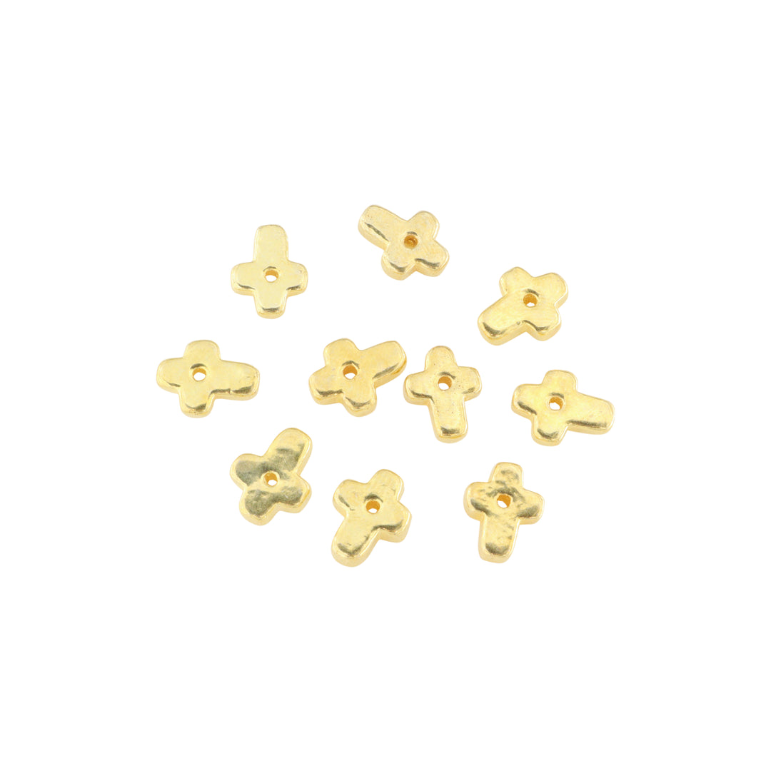 Find VedhĂŠng, chunky kors, forgyldt messing, 13x10 mm. storkĂžb hos Beadhouse of Copenhagen i dag, med en altid hurtig levering!