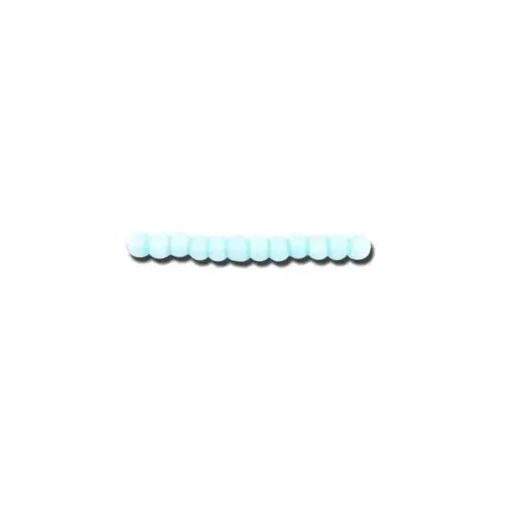 Green glass beads, preciosa, turquoise green dyed chalkwhite, bulk purchase 