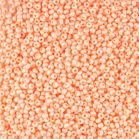 Orange Glass Beads, Preciosa, Light Orange Dyed ChalkWhite, Great Purchase