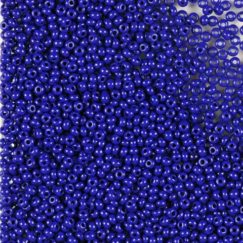 Blue glass beads, preciosa, natural opaque electric blue, 33050, bulk purchase 