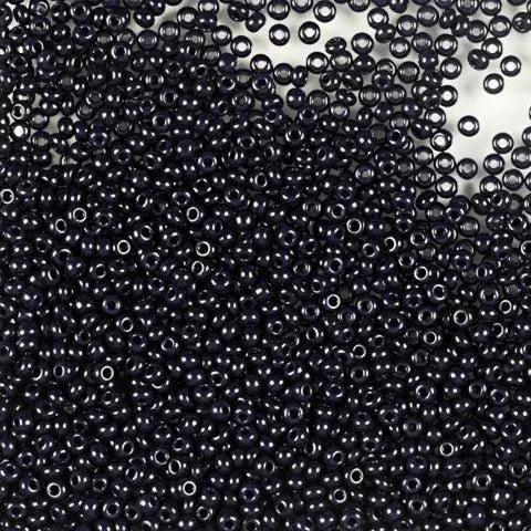 Blå glasperler, preciosa, natural opaque dark blue, storkøb Preciosa