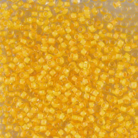 Yellow glass beads, preciosa, color lined yellow transparent crystal, bulk purchase 