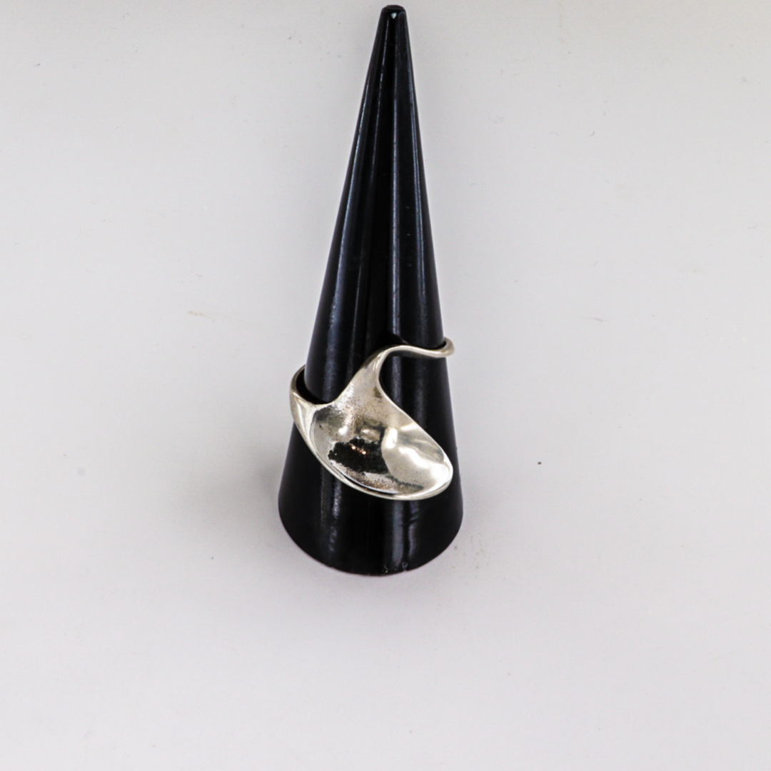 Fingerring, swirl, sterlingsølv