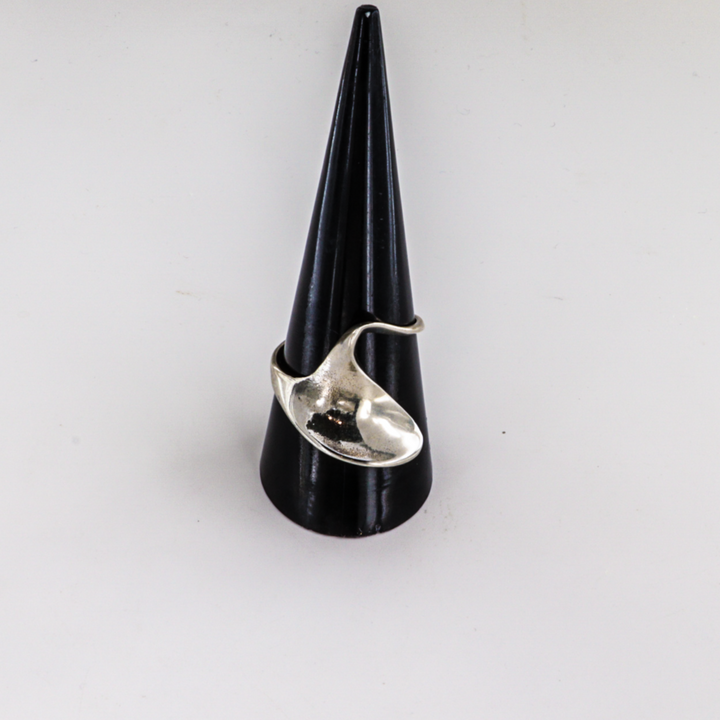 Fingerring, swirl, sterlingsølv