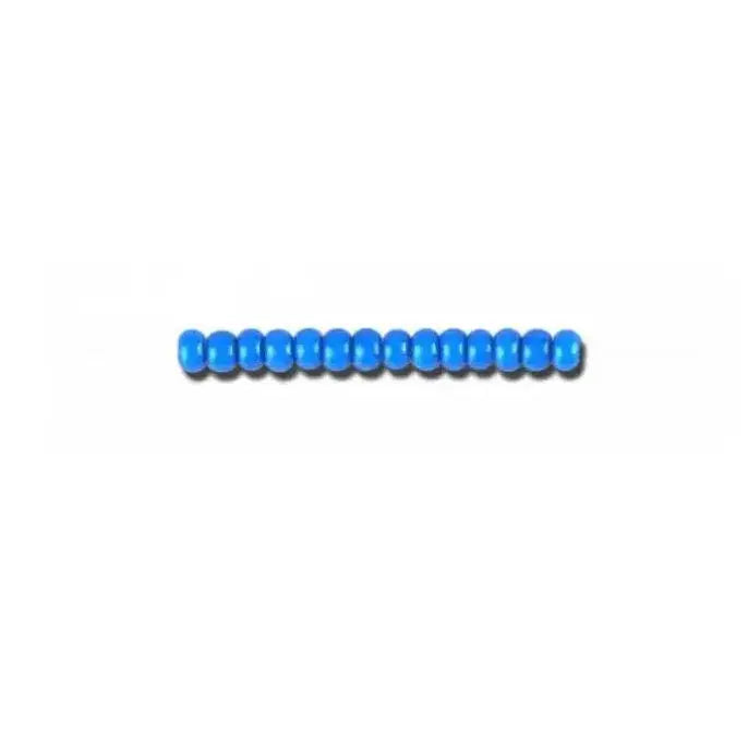 Blue glass beads, preciosa, intensive blue dyed chalkwhite 