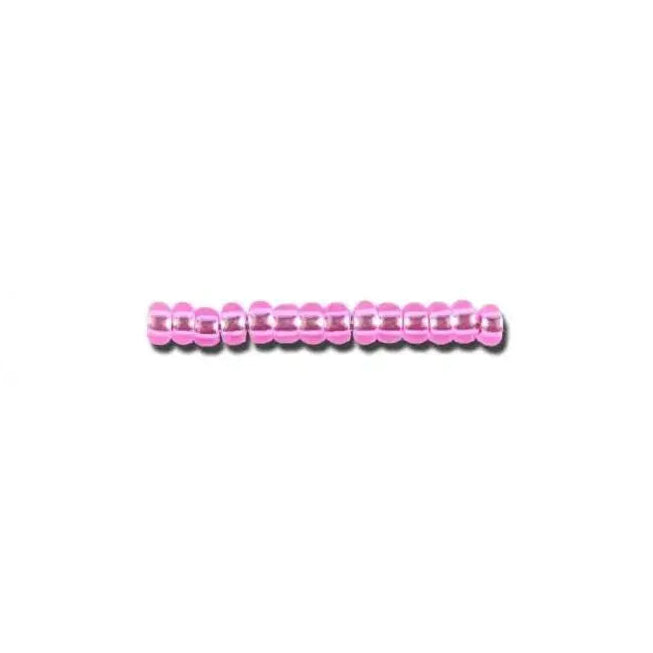 Pink Glass Beads, Preciosa, Silverlined Neon Pink Dyed Crystal, Great Purchase