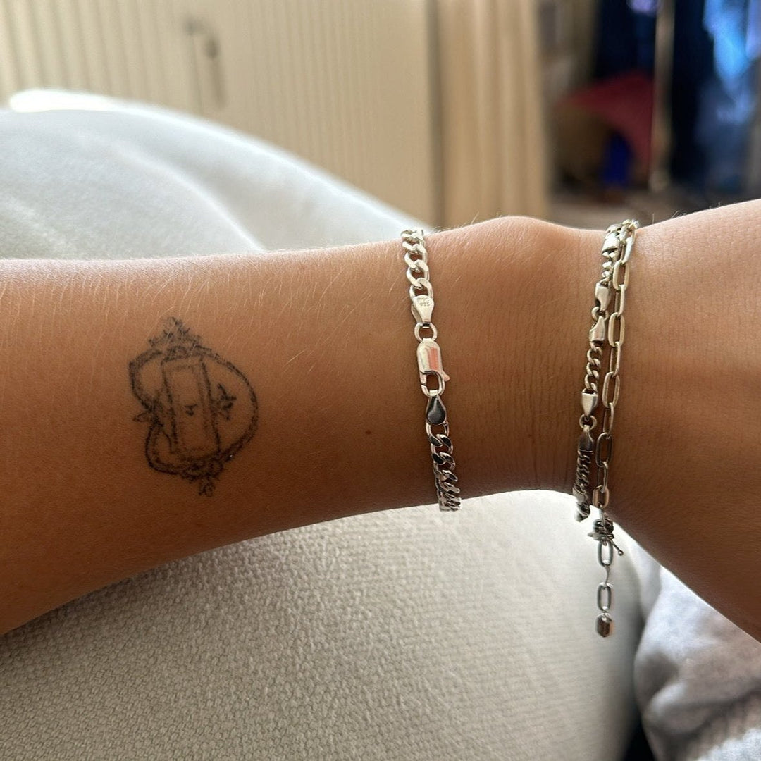 Find Armbånd, panser facet kæde, sterlingsølv, 16-17 cm/4,6 mm hos Beadhouse of Copenhagen i dag, med en altid hurtig levering!