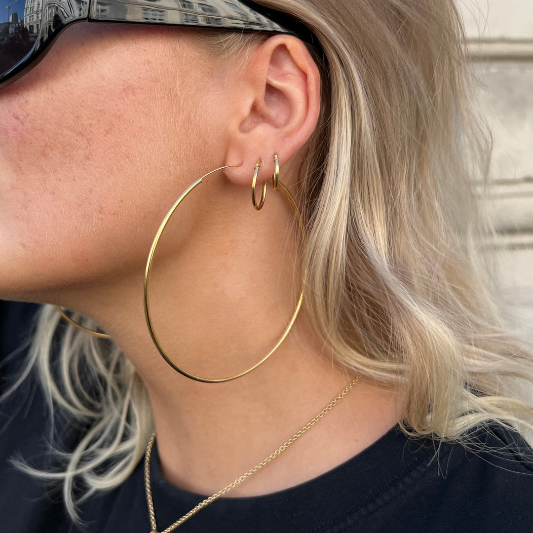 Find Øreringe, hoops, forgyldt sterlingsølv, 80 x 2 mm hos Beadhouse of Copenhagen i dag, med en altid hurtig levering!