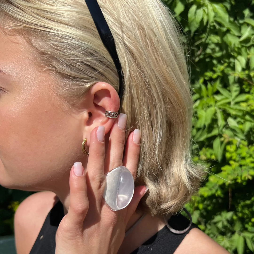 Øreringe, earcuff kryds, sterlingsølv Beadhouse of Copenhagen