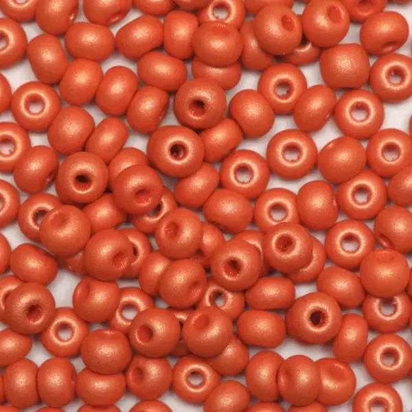 Orange glass beads, preciosa, permalux bright orange, bulk purchase 