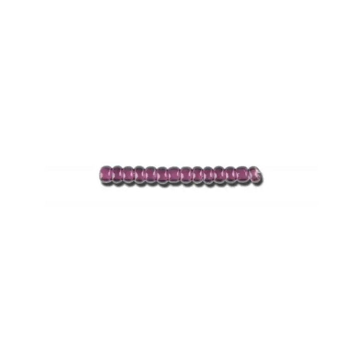 Purple glass beads, preciosa, whitelined dark amethyst