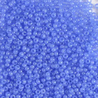 Blue glass beads, preciosa, alabaster blue, bulk purchase 
