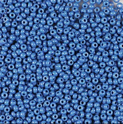 Blue glass beads, preciosa, opaque blue, bulk purchase 