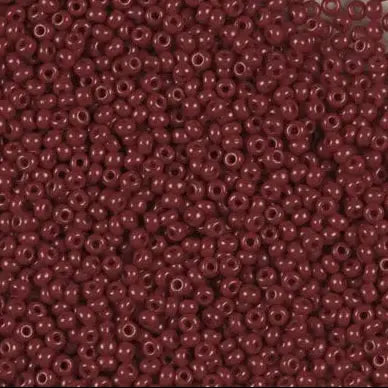 Red glass beads, preciosa, opaque red brown, bulk purchase 