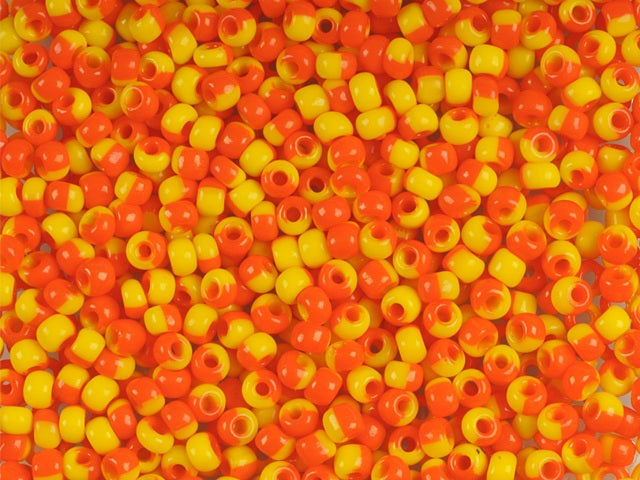 Find Multicolor glass beads, preciosa, yellow and orange harlequin, bulk purchase among our large selection of Preciosa Seed Beads at Beadhouse of Copenhagen today. Remember free shipping over DKK 400
