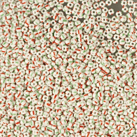 Find Striped glass beads, preciosa, white/red/green striped among our large selection of Preciosa Seed Beads at Beadhouse of Copenhagen today. Remember free shipping over DKK 400