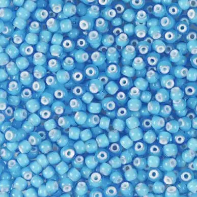 Blue glass beads, preciosa, aqua cornelian round, bulk purchase 