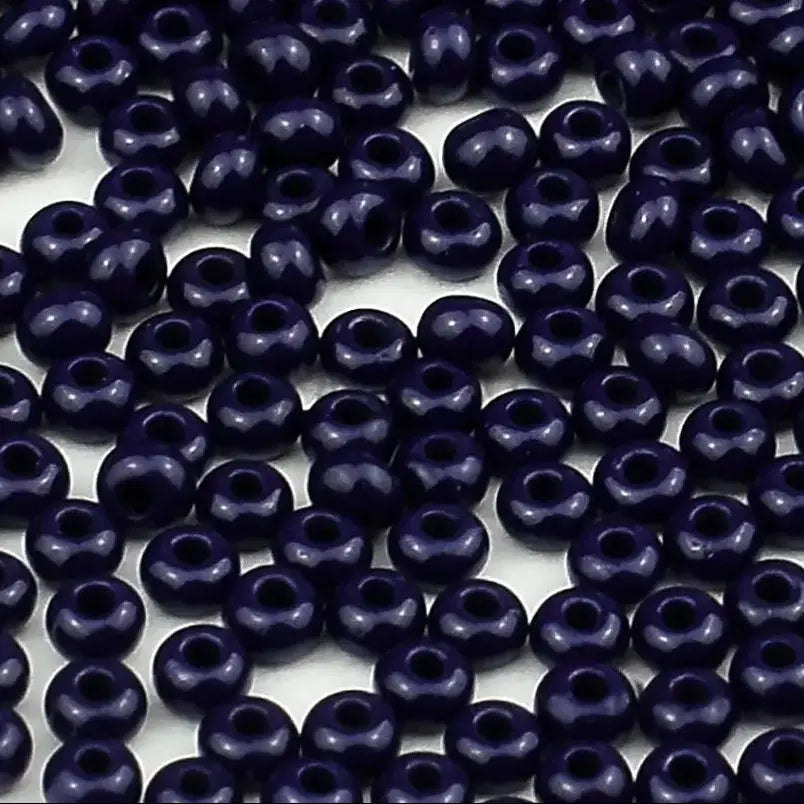 Blue glass beads, preciosa, natural opaque dark blue, bulk purchase 