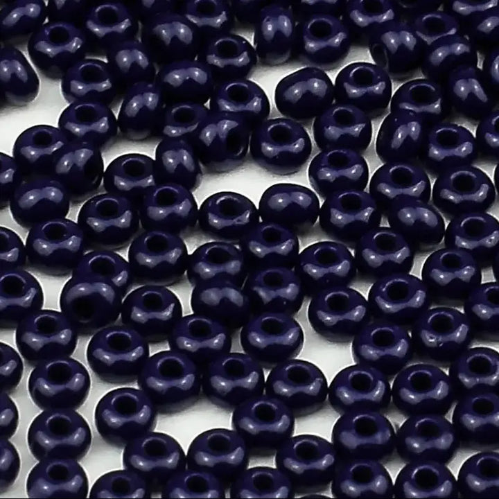 Blue glass beads, preciosa, natural opaque dark blue, bulk purchase 