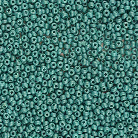 Green glass beads, preciosa, permalux turquoise, bulk purchase 