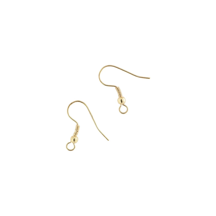 Earrings, French in gold-plated brass 20 mm, bulk purchase Fritz