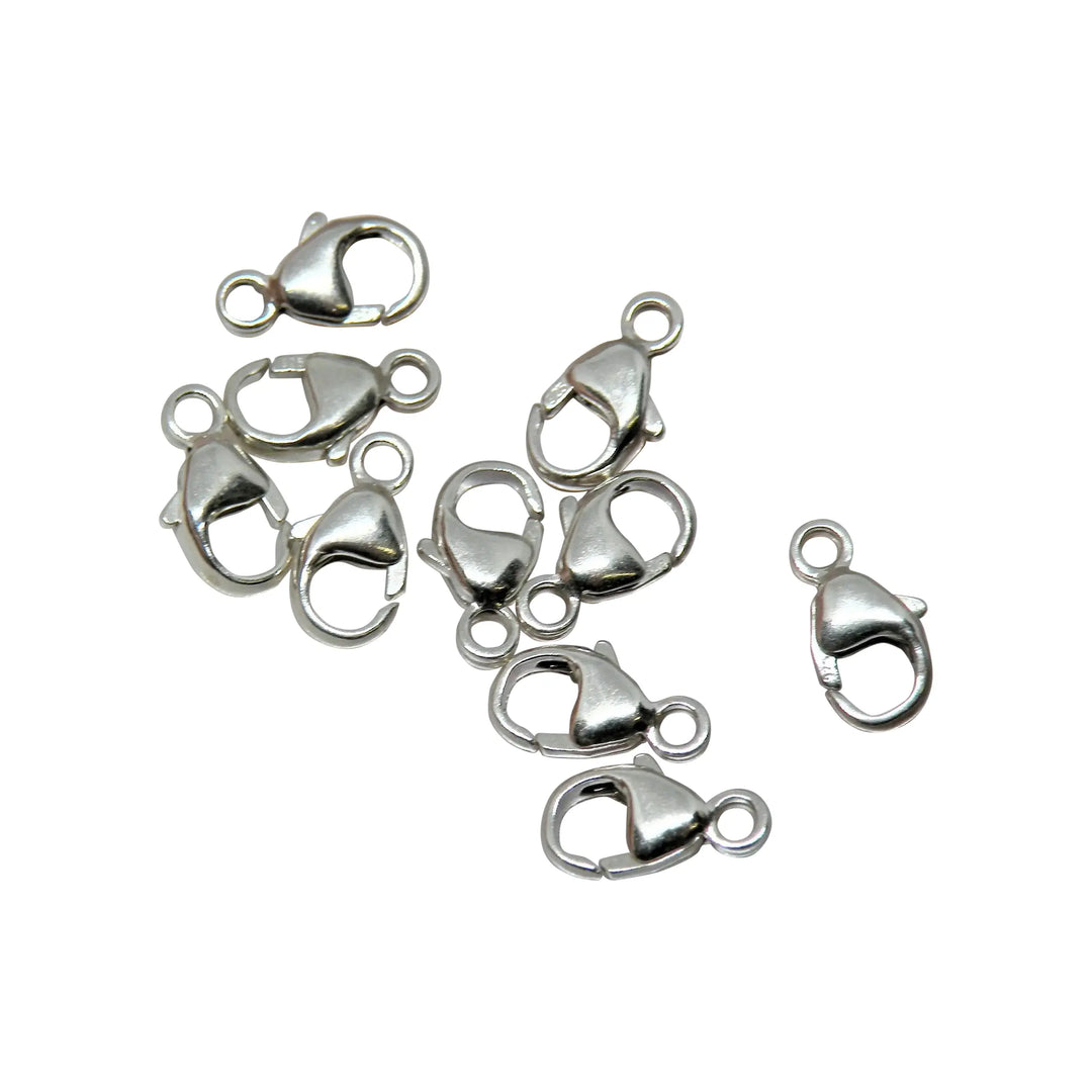 Carabiner clasp sterling silver 925, 7.8 mm 