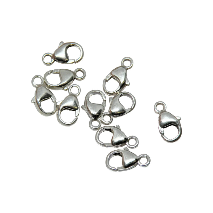 Carabiner clasp sterling silver 925, 7.8 mm 