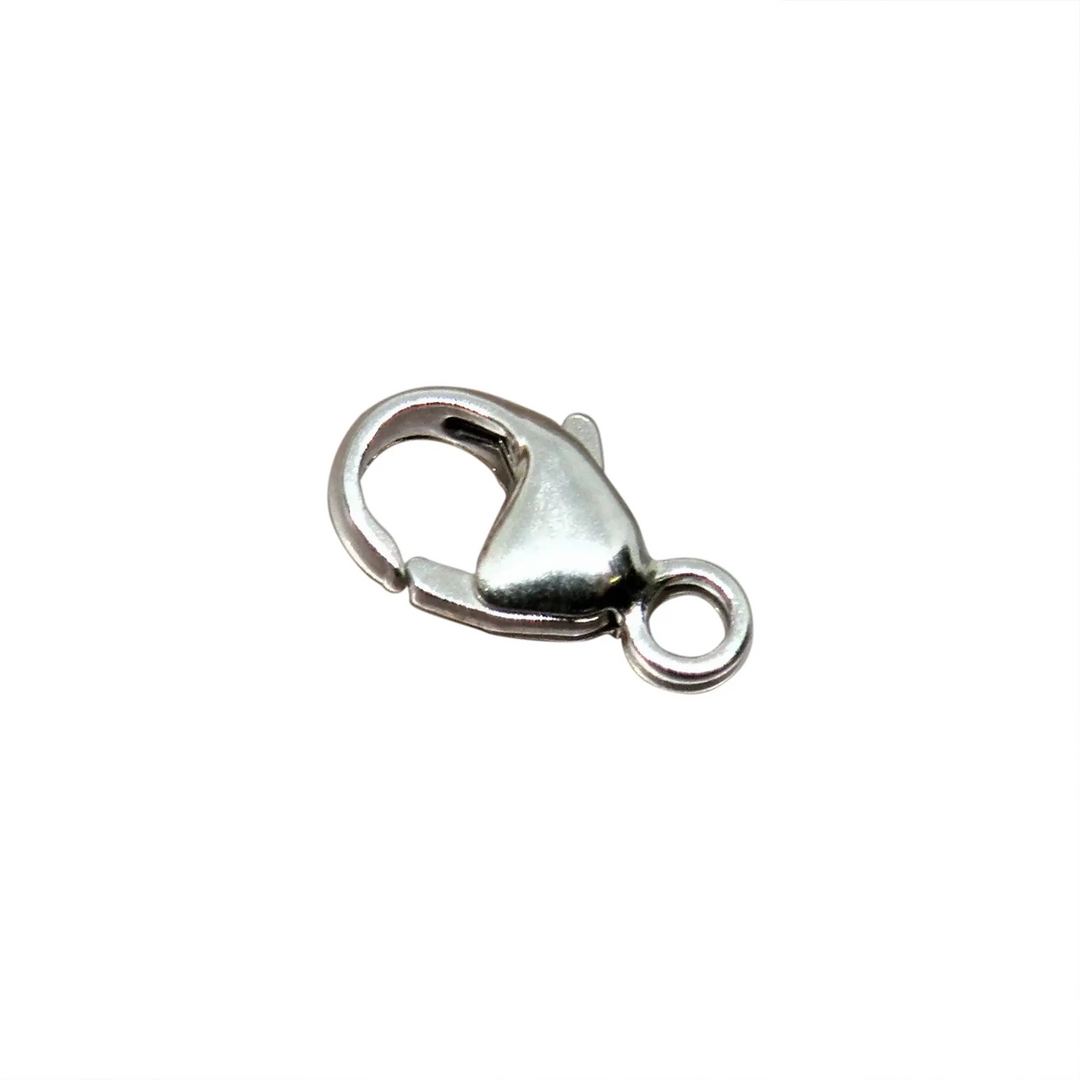 Carabiner clasp sterling silver 925, 7.8 mm 