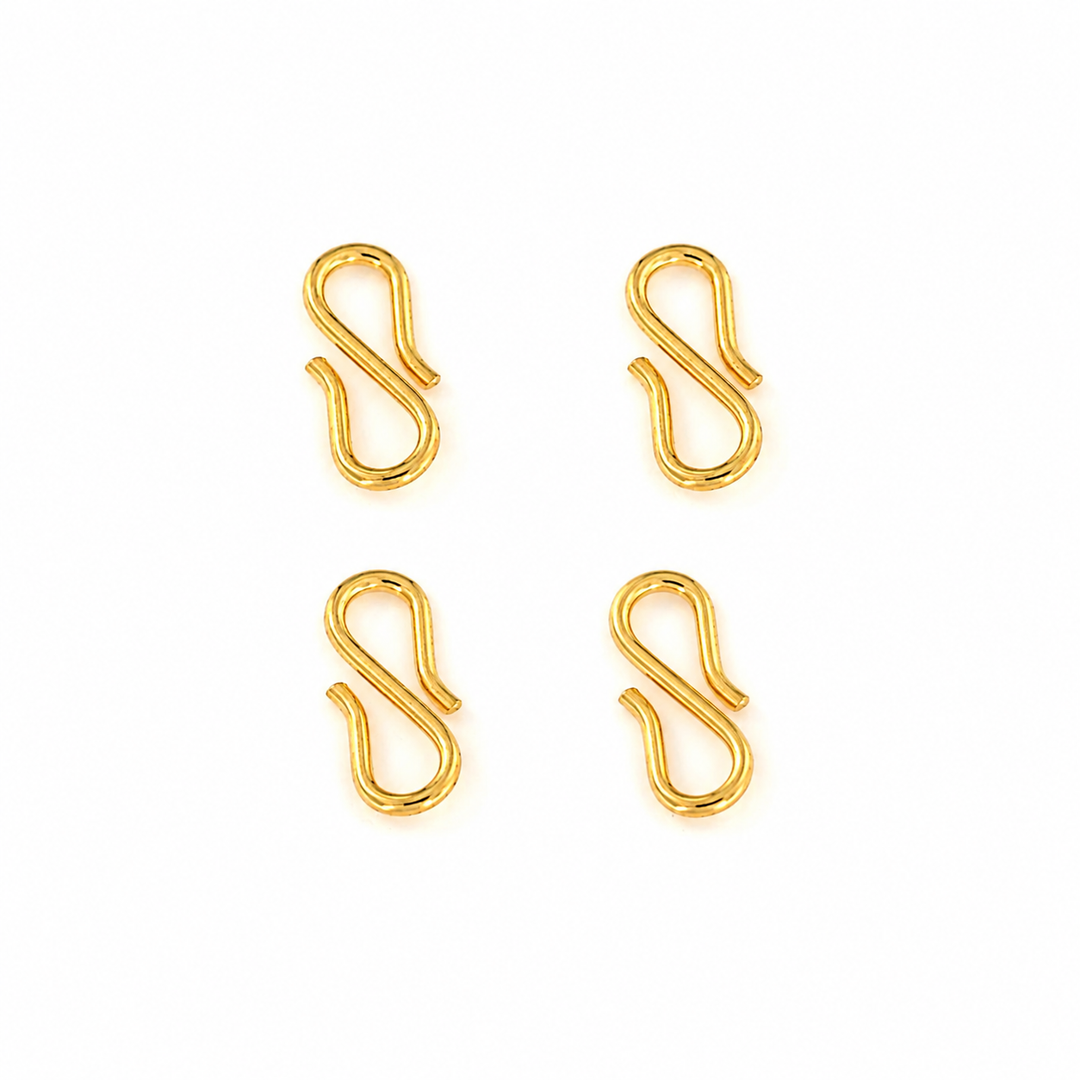 Find S lock in gold-plated sterling silver. 11 x 1 mm. among our large selection of  Jewelry parts at Beadhouse of Copenhagen today. Remember free shipping over DKK 400