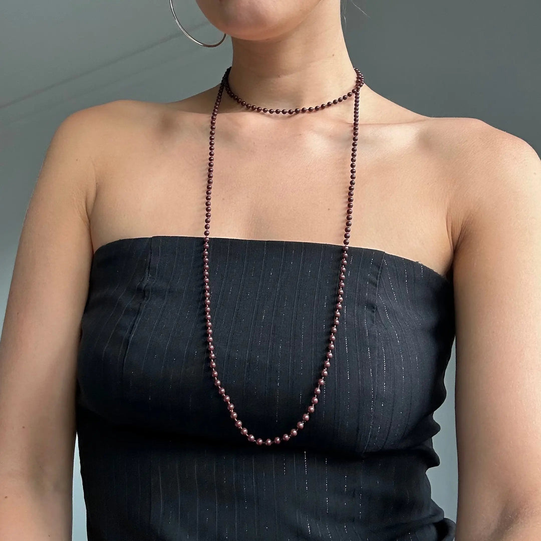 Halskæde med plastikperler på snor Beadhouse of Copenhagen