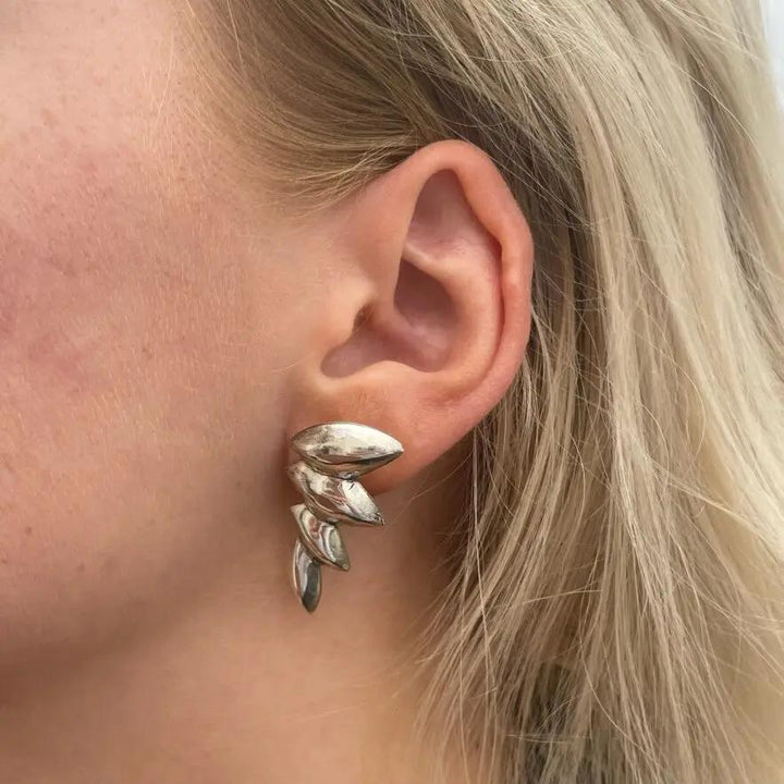 Øreringe, ørestikkere edgy, sterlingsølv, 37 mm Beadhouse of Copenhagen