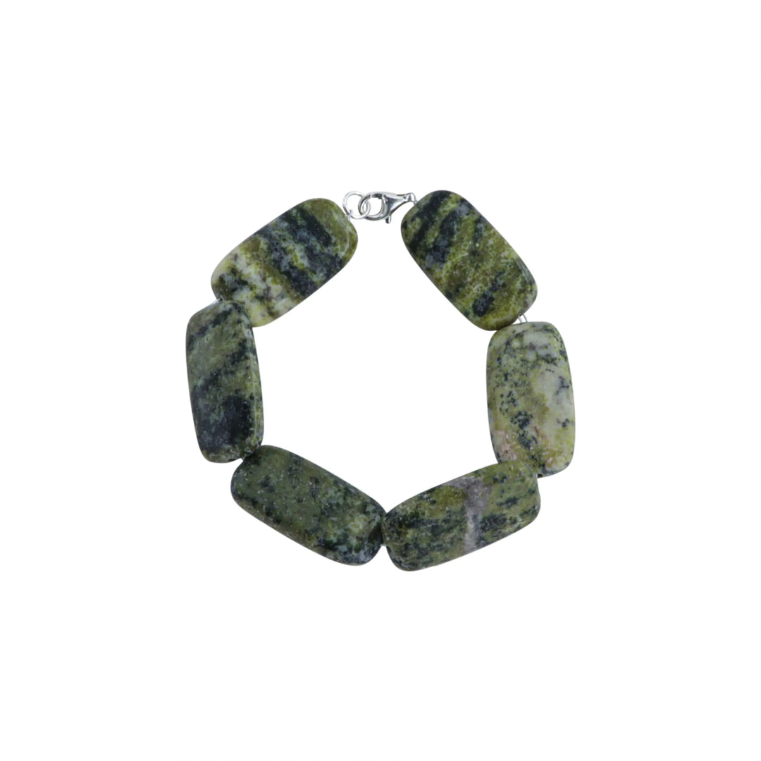 Armbånd, serpentin, sterlingsølv/forgyldt sølv, 17-19cm Beadhouse of Copenhagen