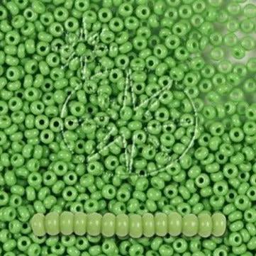 Grønne glasperler, preciosa, natural opaque apple green, storkøb Preciosa