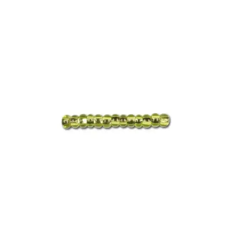 Green glass beads, preciosa, silverlined transparent light green, bulk purchase 
