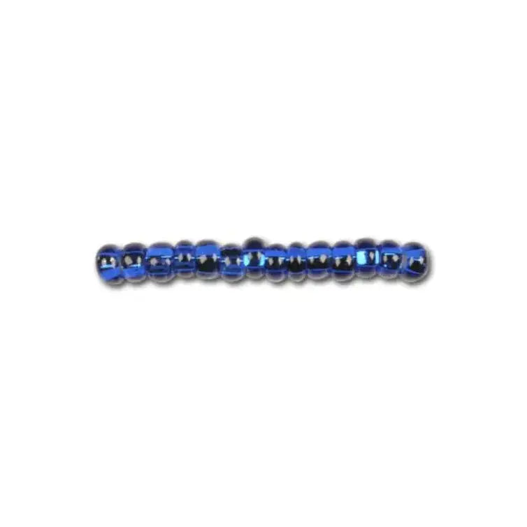 Blue glass beads, preciosa, silverlined dark sapphire 4/0 7 grams 