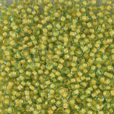 Green glass beads, preciosa, color lined yellow green dyed crystal, bulk purchase 