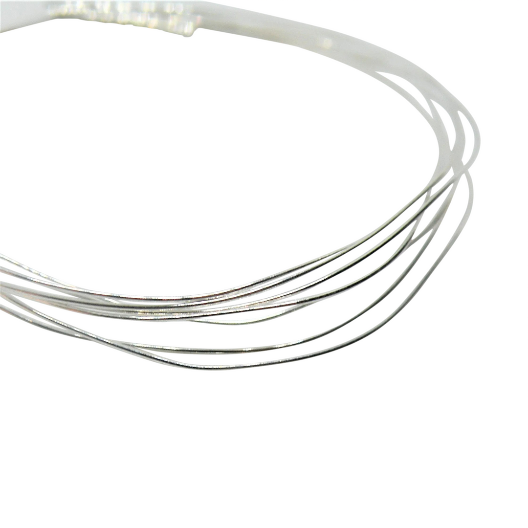 Jewelry thread, wire 0.4 mm, sterling silver, 1 m