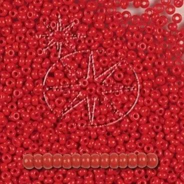 Røde glasperler, preciosa, natural opaque red coral, storkøb Preciosa