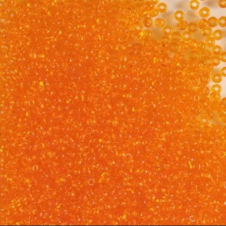 Orange glass beads, preciosa, transparent orange dark, bulk purchase Preciosa