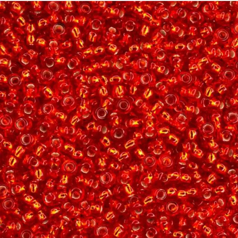 Orange glasperler, preciosa, silverlined dark hyacinth Preciosa