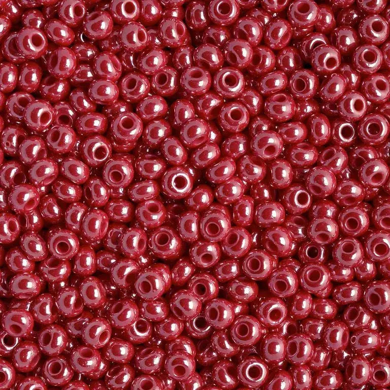 Røde glasperler, preciosa, opaque red coral sfinx, storkøb Preciosa