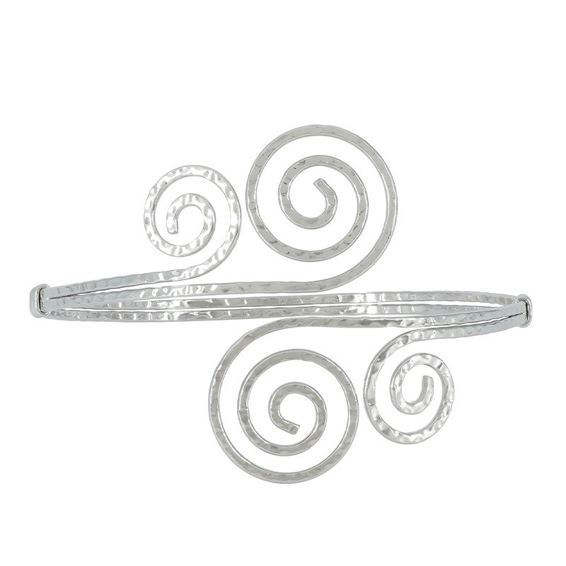 Find Armbånd, åben spiral armring, forsølvet rustfri stål, 75-90 mm hos Beadhouse of Copenhagen i dag, med en altid hurtig levering!