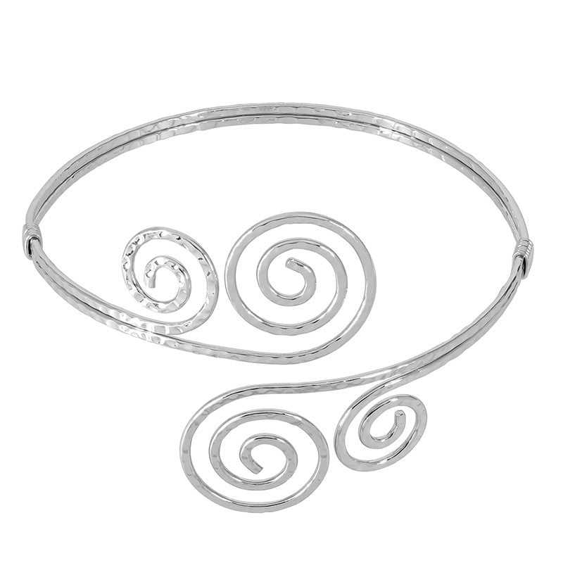 Find Armbånd, åben spiral armring, forsølvet rustfri stål, 75-90 mm hos Beadhouse of Copenhagen i dag, med en altid hurtig levering!