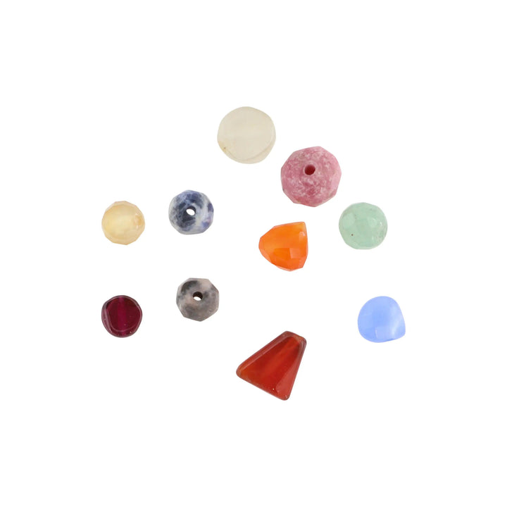 Smykkestensperler, mix af små smykkesten, 2-5 mm, 10 stk BOC