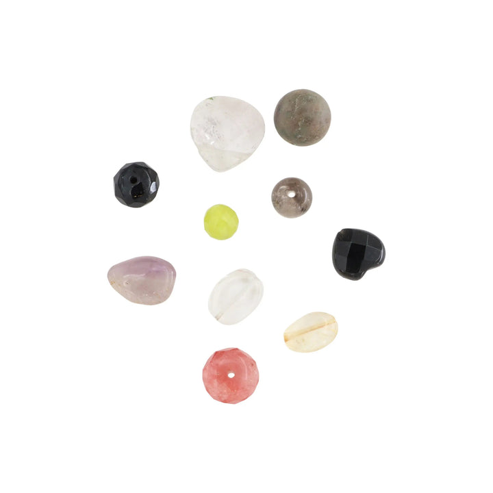 Smykkestensperler, mix af store smykkesten, 5-10 mm, 10 stk BOC