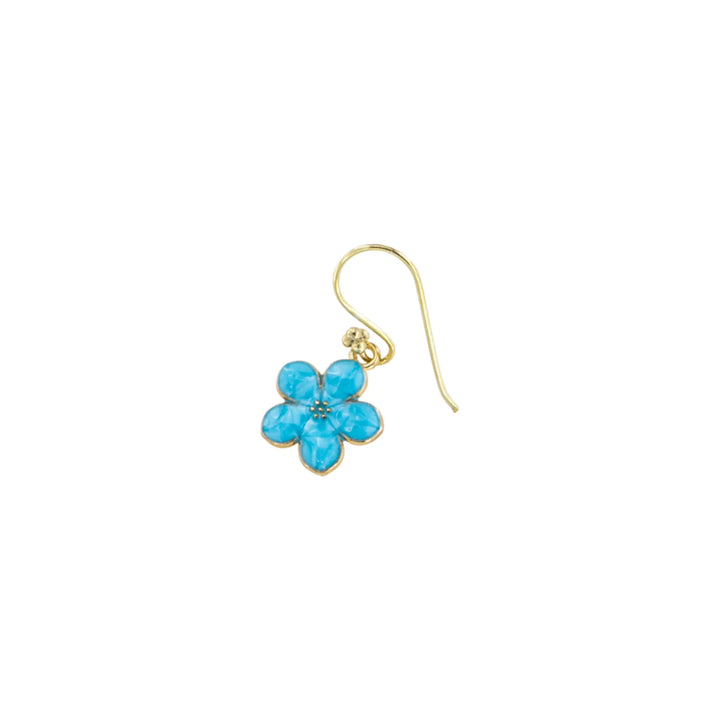 Earrings, enamel flower, 30mm, gold-plated silver/brass, several variants Express