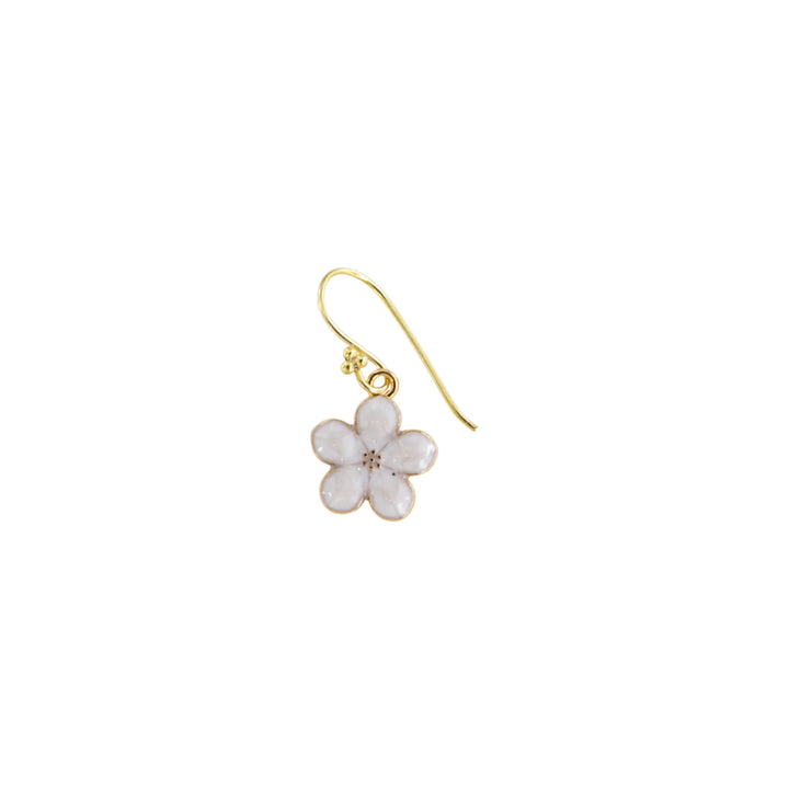 Earrings, enamel flower, 30mm, gold-plated silver/brass, several variants Express