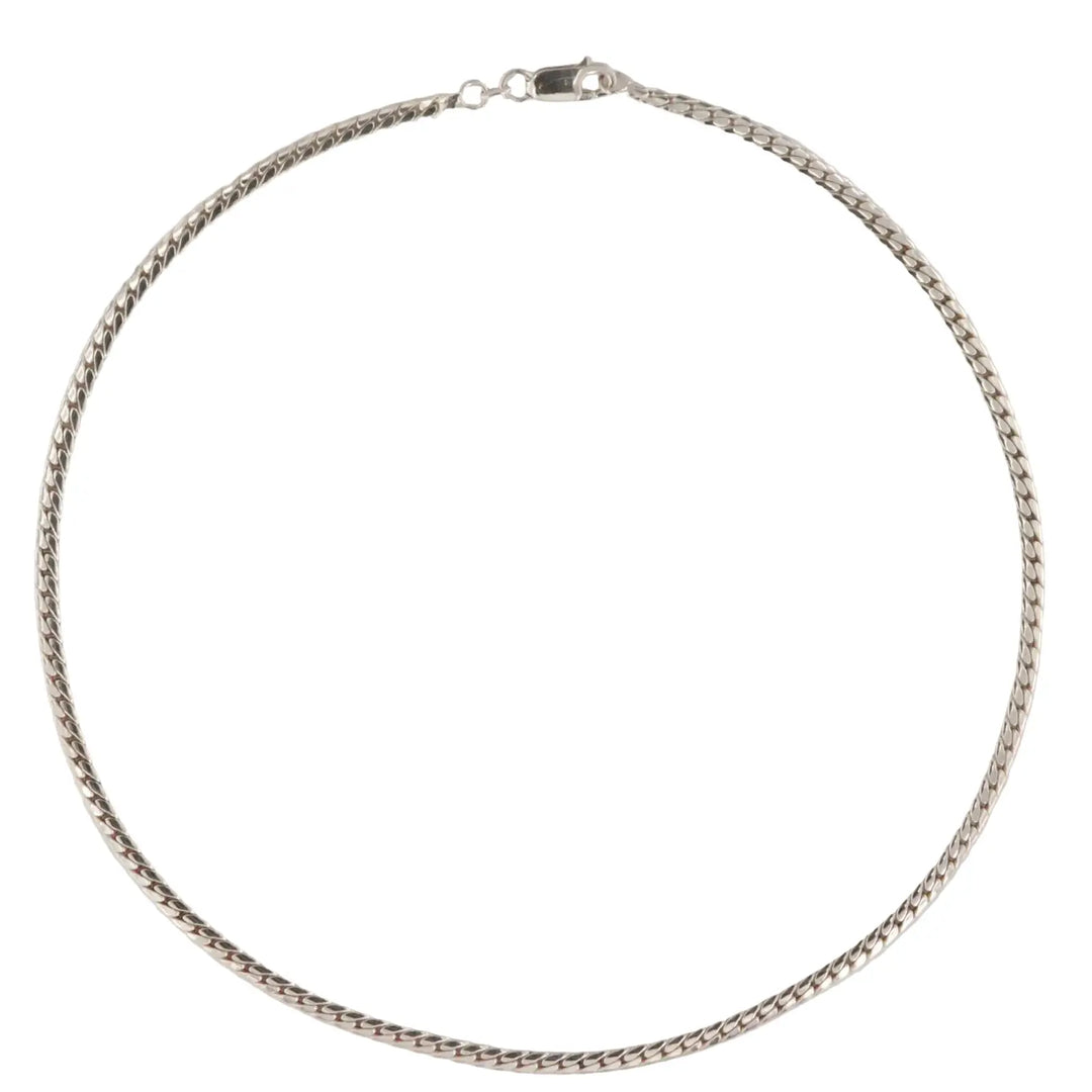 Necklace, herringbone chain, sterling silver, 40-50 cm/3.8 mm 
