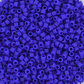 Blå Glasperler miyuki delica's 11/0 - opaque matte cobalt 756 Krea